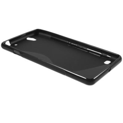 Sony Xperia C4 (E5303, E5306, E5353) cieta silikona (TPU) melns apvalks / vacins.lv