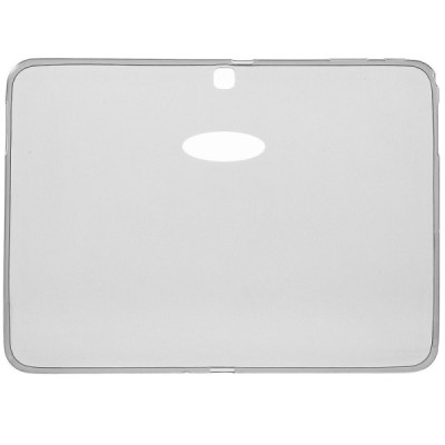 Samsung Galaxy Tab 4 10.1 (T535, T530) dzidrs (caurspīdīgs) cieta silikona TPU pasaulē planākais pelēks apvalks / Vacins.lv
