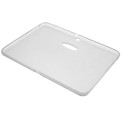 Samsung Galaxy Tab 4 10.1 (T535, T530) dzidrs (caurspīdīgs) cieta silikona TPU pasaulē planākais pelēks apvalks / Vacins.lv