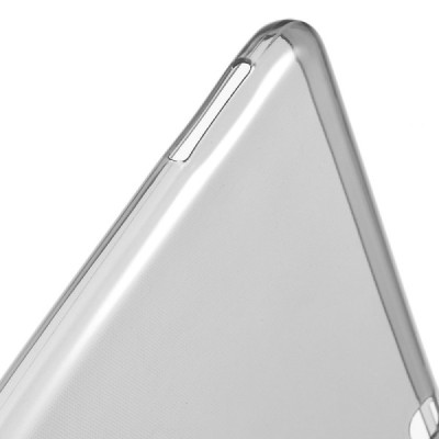 Samsung Galaxy Tab 4 10.1 (T535, T530) dzidrs (caurspīdīgs) cieta silikona TPU pasaulē planākais pelēks apvalks / Vacins.lv