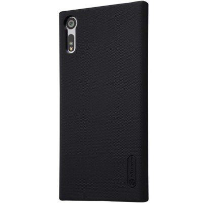 Sony Xperia XZ (Xperia XZs) Nillkin Frosted Shield melns plastmasas futrālis / Vacins.lv
