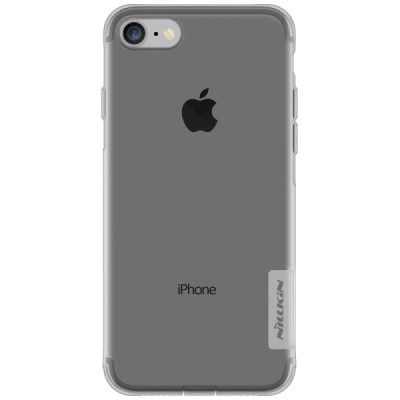 Apple iPhone 7 (iPhone 8) Nillkin Nature dzidrs (caurspīdīgs) silikona pelēks apvalks / Vacins.lv