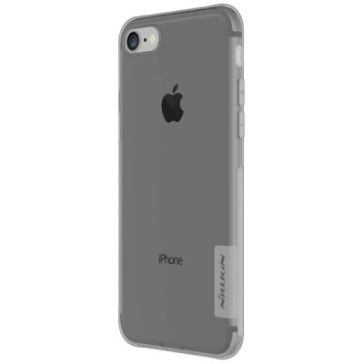 Apple iPhone 7 (iPhone 8) Nillkin Nature dzidrs (caurspīdīgs) silikona pelēks apvalks / Vacins.lv