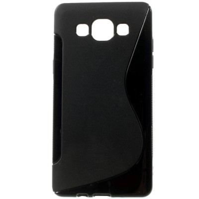 Samsung Galaxy A5 A500 cieta silikona (TPU) matēts melns apvalks / Vacins.lv