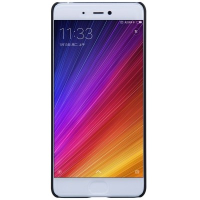 Xiaomi Mi 5S Nillkin Frosted Shield melns plastmasas apvalks + ekrāna aizsargplēve / Vacins.lv