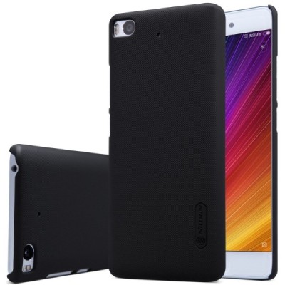 Xiaomi Mi 5S Nillkin Frosted Shield melns plastmasas apvalks + ekrāna aizsargplēve / Vacins.lv