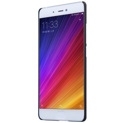 Xiaomi Mi 5S Nillkin Frosted Shield melns plastmasas apvalks + ekrāna aizsargplēve / Vacins.lv