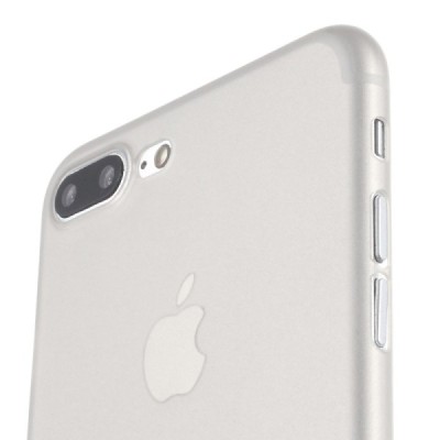 Ploniausias pasaulyje plastikinis skaidrus Apple iPhone 7 Plus (iPhone 8 Plus) pilkas dėklas - nugarėlė / Priedai.lt