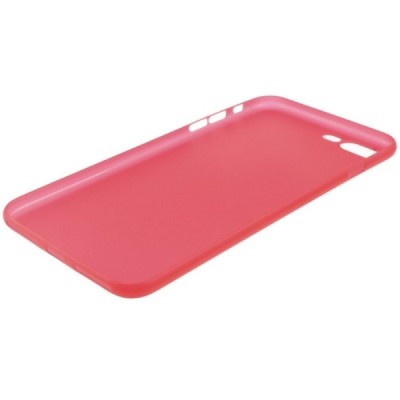 Ploniausias pasaulyje plastikinis skaidrus Apple iPhone 7 Plus (iPhone 8 Plus) raudonas dėklas - nugarėlė / Priedai.lt