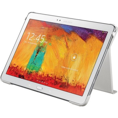 Origināls Samsung Galaxy Note 10.1 2014 P600 (P605) Book Cover ādas atvēramais balts futrālis / Vacins.lv