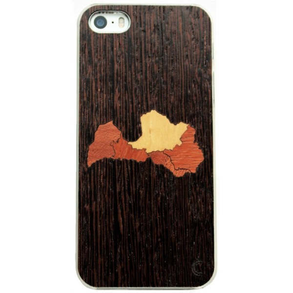 „Crafted Cover“ natūralaus medžio dėklas - Latvija (iPhone 5 / 5S / SE 2016)