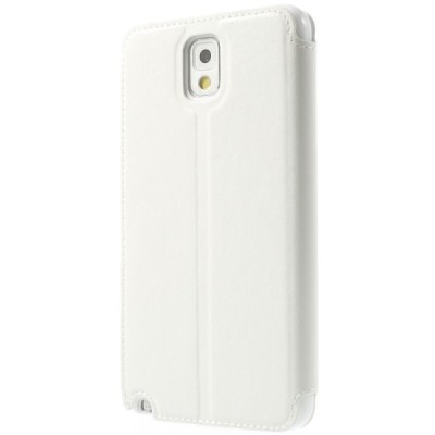 Samsung Galaxy Note 3 (N9005, N9002, N9000) Roar Noble ādas atvēramais balts futrālis / Vacins.lv