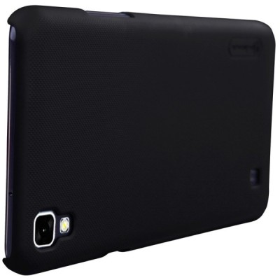 LG X Power (K220DS) Nillkin Frosted Shield juodas plastikinis dėklas + apsauginė ekrano plėvelė / Priedai.lt