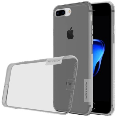 Apple iPhone 7 Plus (iPhone 8 Plus) Nillkin Nature dzidrs (caurspīdīgs) silikona pelēks apvalks / Vacins.lv