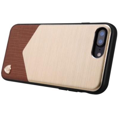 Apple iPhone 7 Plus (iPhone 8 Plus) Nillkin Lensen prabangus auksinis dėklas (dėkliukas) / Priedai.lt