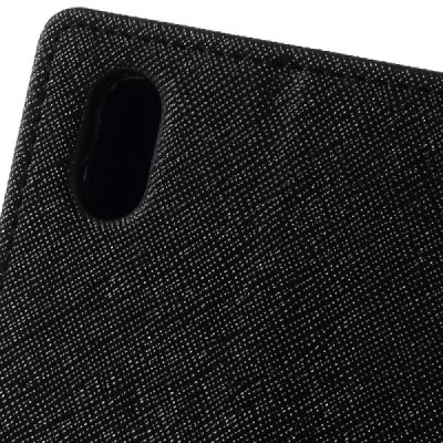 Sony Xperia T3 Mercury atvērams melns maciņš (maks) / Vacins.lv