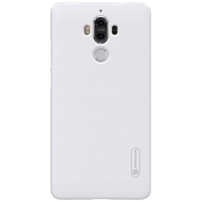 Huawei Mate 9 Nillkin Frosted Shield baltas plastikinis dėklas + apsauginė ekrano plėvelė / Priedai.lt