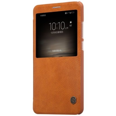 Greznais „Nillkin“ Qin sērijas ādas atvērams brūns Huawei Mate 9 maciņš / Vacins.lv