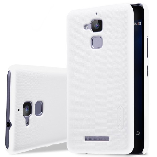 „Nillkin“ Frosted Shield dėklas - baltas + apsauginė ekrano plėvelė (Zenfone 3 Max)