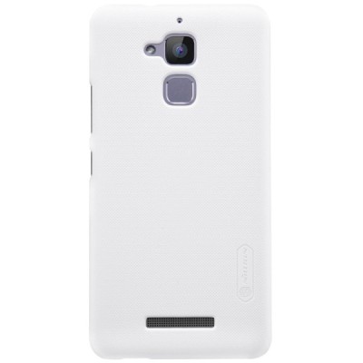 Asus Zenfone 3 Max (ZC520TL) Nillkin Frosted Shield baltas plastikinis dėklas + apsauginė ekrano plėvelė / Priedai.lt