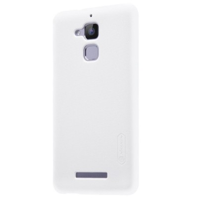 Asus Zenfone 3 Max (ZC520TL) Nillkin Frosted Shield baltas plastikinis dėklas + apsauginė ekrano plėvelė / Priedai.lt