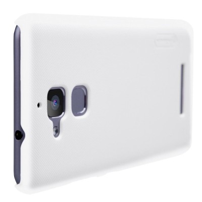 Asus Zenfone 3 Max (ZC520TL) Nillkin Frosted Shield baltas plastikinis dėklas + apsauginė ekrano plėvelė / Priedai.lt