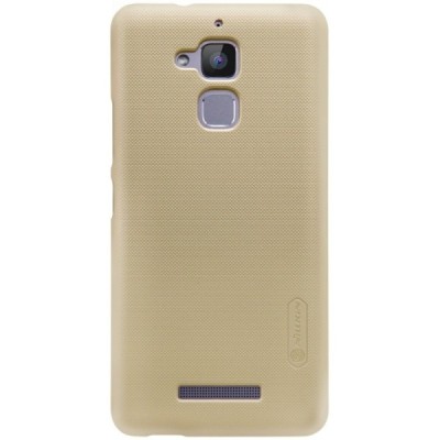 Asus Zenfone 3 Max (ZC520TL) Nillkin Frosted Shield zelta plastmasas apvalks + ekrāna aizsargplēve / Vacins.lv
