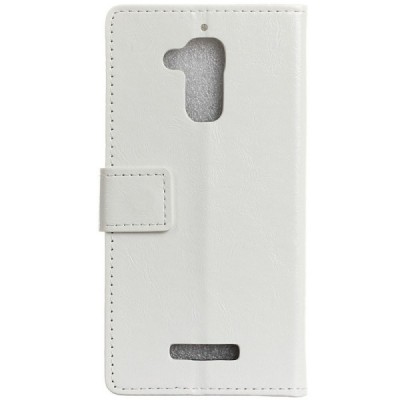 Asus Zenfone 3 Max (ZC520TL) atverčiamas baltas odinis dėklas - piniginė / Priedai.lt