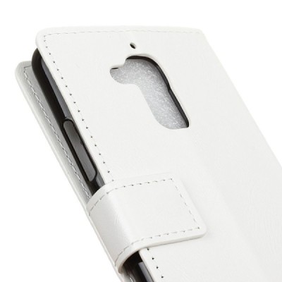 Asus Zenfone 3 Max (ZC520TL) atverčiamas baltas odinis dėklas - piniginė / Priedai.lt