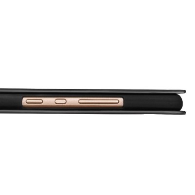 Honor 8 (Huawei Honor 8) „QIALINO“ atvēramais ādas melns maciņš - maks / Vacins.lv
