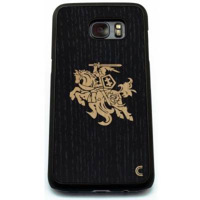 Samsung Galaxy S7 Edge „Crafted Cover“ Melns Vytis dabīga koka telefona apvalks / Vacins.lv