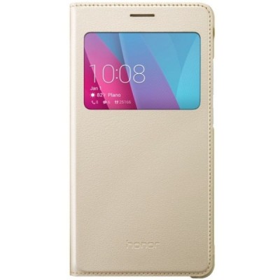 Oficiāls Huawei Honor 5X Smart Cover zelta atvērams maciņš / Vacins.lv