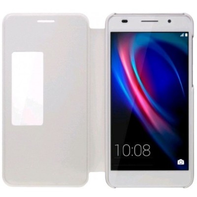 Oficiāls Huawei Honor 6 Smart Flip Cover balts atvērams maciņš / Vacins.lv