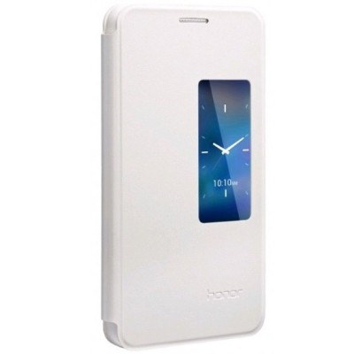 Oficiāls Huawei Honor 6 Smart Flip Cover balts atvērams maciņš / Vacins.lv