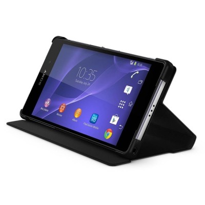 Sony Xperia Z2 melns atvērams maciņš / Vacins.lv