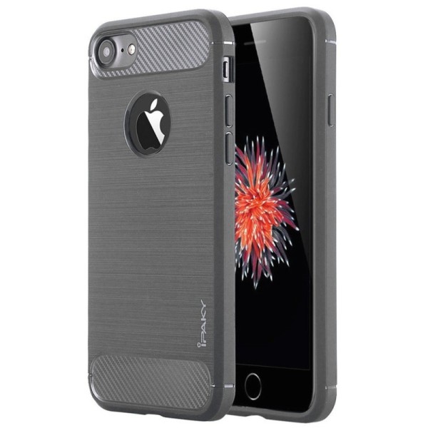 „IPAKY FASHION“ cieta silikona (TPU) apvalks - tumši pelēks iPhone 7 / 8 / SE 2020 / SE 2022)