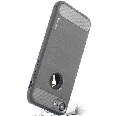 Apple iPhone 7 (iPhone 8) „IPAKY FASHION“ cieta silikona (TPU) tumši pelēks apvalks/ Vacins.lv