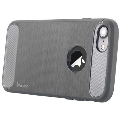 Apple iPhone 7 (iPhone 8) „IPAKY FASHION“ cieta silikona (TPU) tumši pelēks apvalks/ Vacins.lv