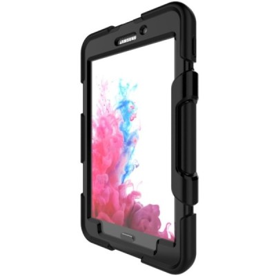 Samsung Galaxy Tab A 7.0 2016 (T280, T285) sustiprintos apsaugos dėklas - juodas - nugarėlė / Priedai.lt