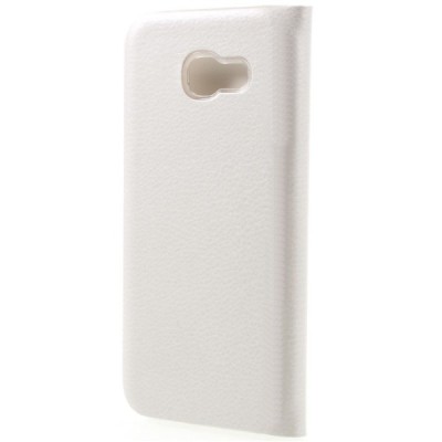 Samsung Galaxy A5 2017 (A520) baltas odinis atverčiamas Smart Wallet dėklas - piniginė / Priedai.lt