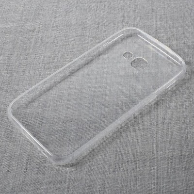 Samsung Galaxy A3 2017 (A320) skaidrus (permatomas) kieto silikono TPU ploniausias pasaulyje bespalvis dėklas / Priedai.lt