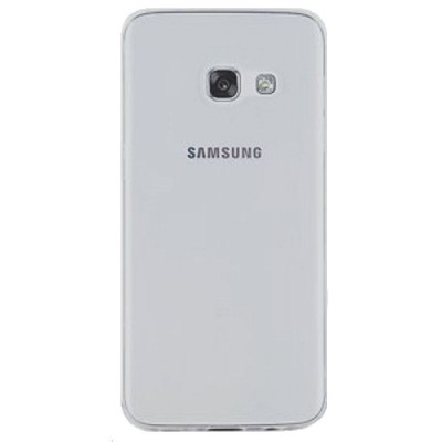 Samsung Galaxy A3 2017 (A320) dzidrs (caurspīdīgs) cieta silikona TPU pasaulē planākais pelēks apvalks / Vacins.lv