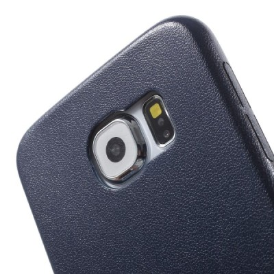 Slim Leather Samsung Galaxy S6 G920F tumši zils ādas apvalks / Vacins.lv