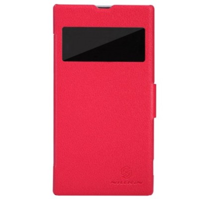 Sony Xperia Z1 „Nillkin“ Fresh atvēramais sarkans futrālis / Vacins.lv