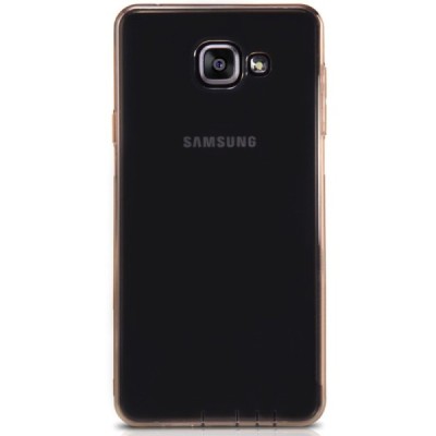 Samsung Galaxy A5 2016 (A510) dzidrs (caurspīdīgs) aizsedzams cieta silikona TPU pasaulē planākais gaiši brūns apvalks / Vacins.