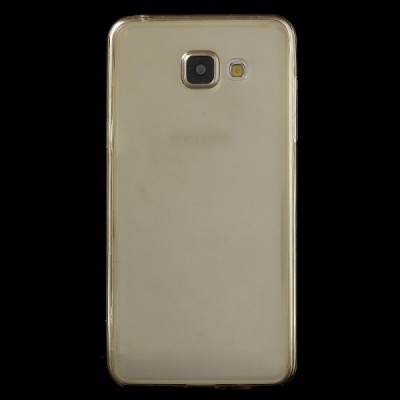 Samsung Galaxy A5 2016 (A510) dzidrs (caurspīdīgs) aizsedzams cieta silikona TPU pasaulē planākais gaiši brūns apvalks / Vacins.