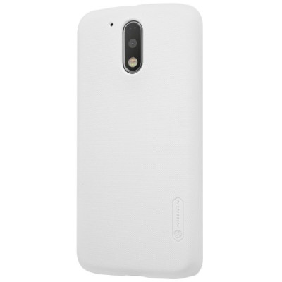 Motorola Moto G4, Moto G4 Plus Nillkin Frosted Shield balts plastmasas apvalks + ekrāna aizsargplēve / Vacins.lv