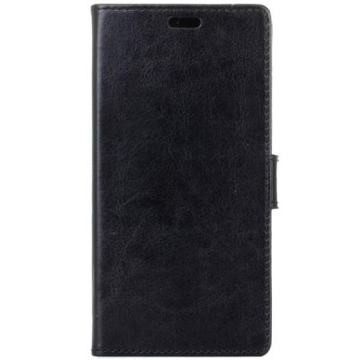 LG K3 (K100) atverčiamas juodas odinis dėklas - piniginė / Priedai.lt