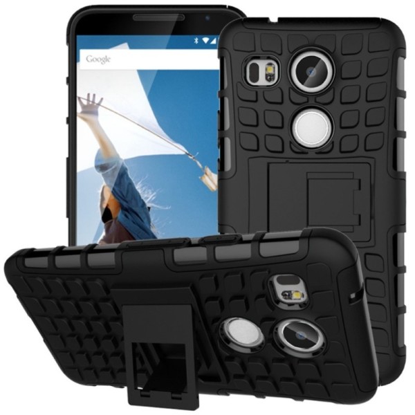 „Kickstand“ sustiprintos apsaugos dėklas - juodas (Nexus 5X)