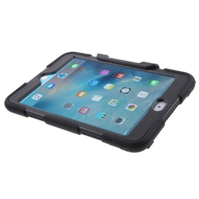 Apple iPad mini 4 (iPad mini 2019) sustiprintos apsaugos dėklas - juodas - nugarėlė / Priedai.lt